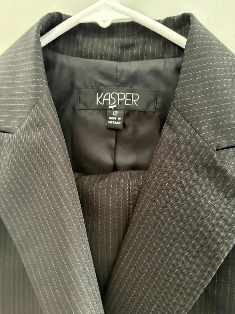 Kasper Black Pinstripe Women's Suit Jacket & Pants